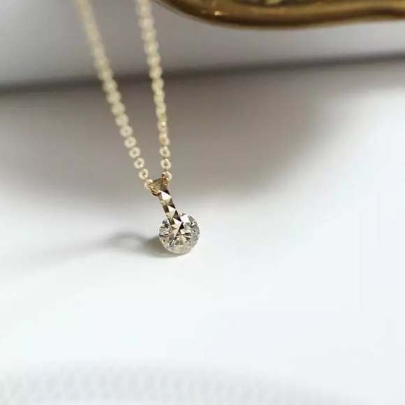 Jewelry - Gold Vermeil Necklace With CZ Drop